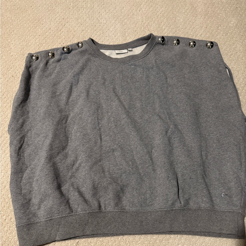 Clare V. Heather Gray Crewneck Sweatshirt